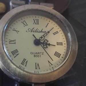 🦋10/$20🦋 Ailisha Bronze/Tan Leather Studded Double Loop Women's Watch